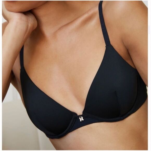 Savage X Fenty NWT Core Microfiber Unlined Bra Black 34DD Basic Classic Comfy - Picture 1 of 10